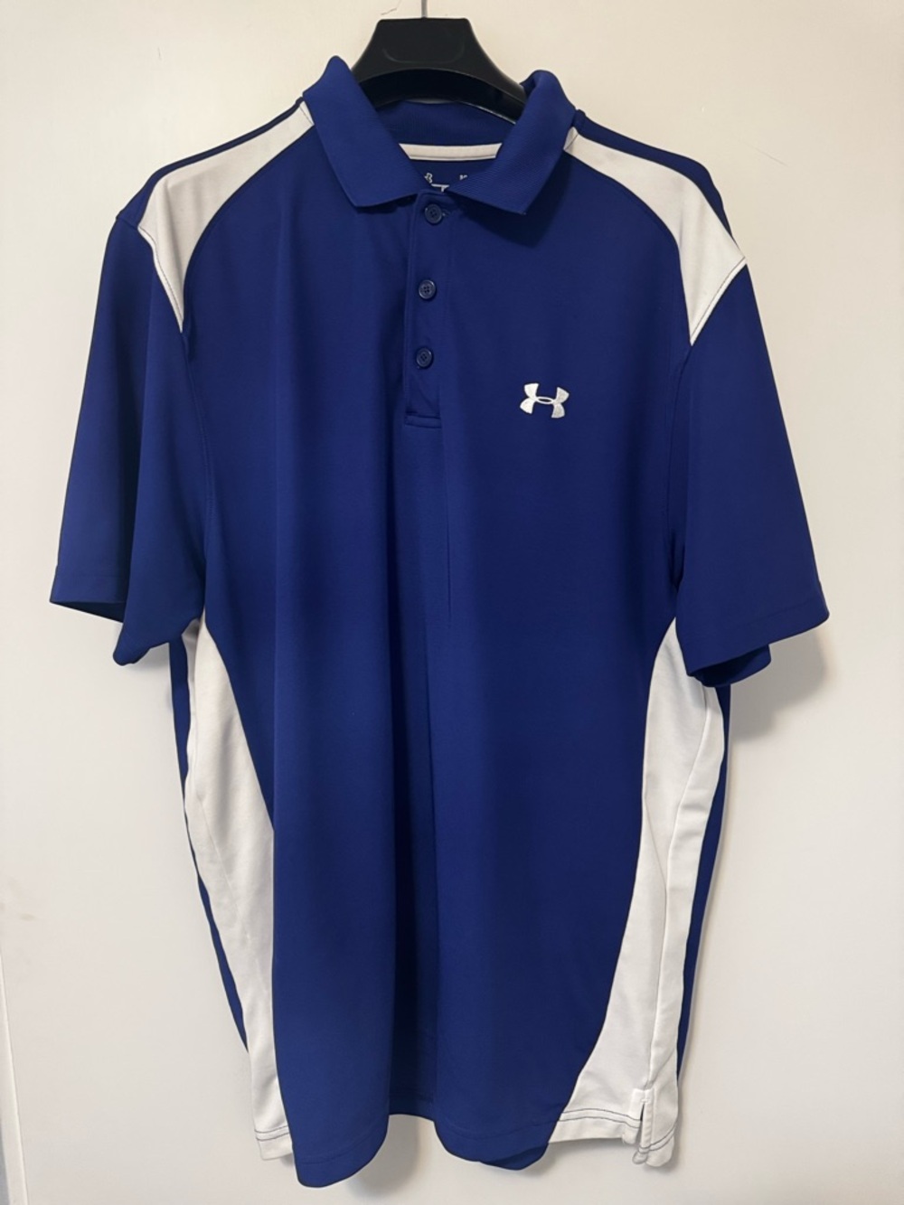LG Blue and White Athletic Polo Shirt